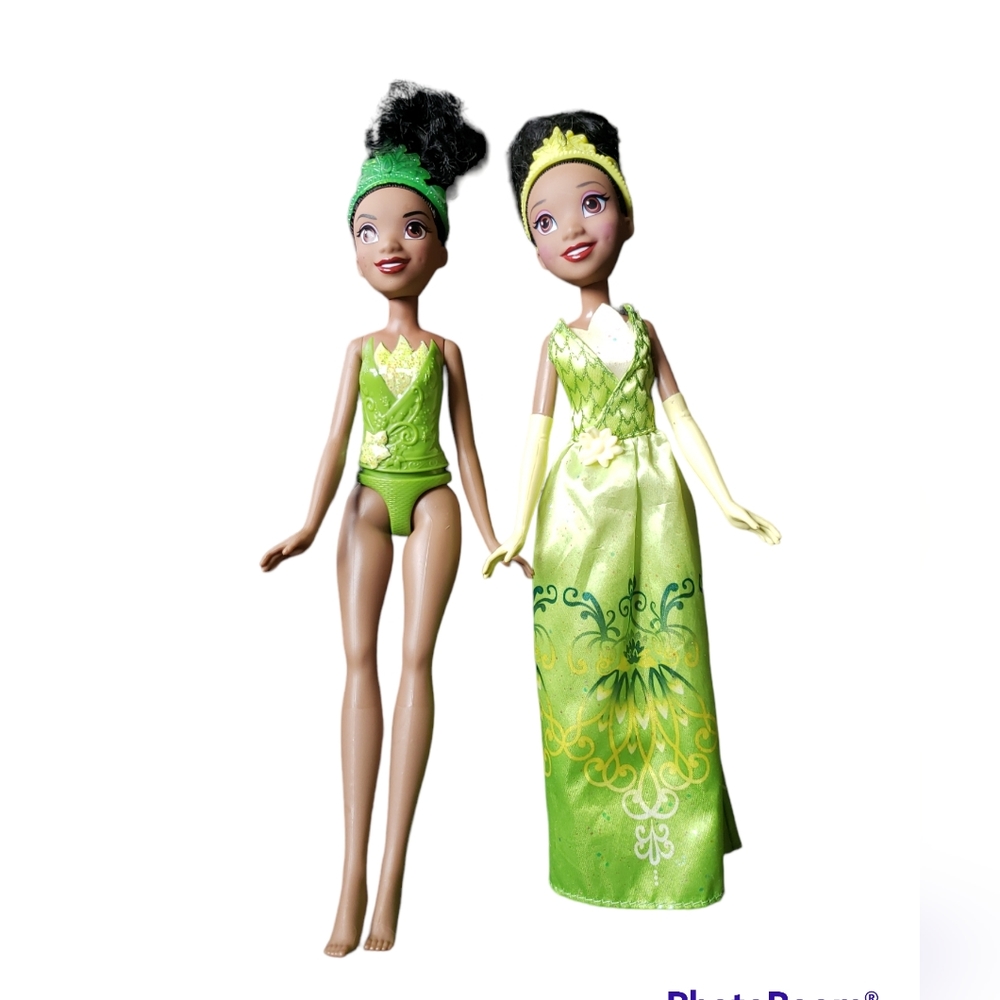 Two Disney Princess Shimmering Dreams Collection Princess Tiana Dolls
